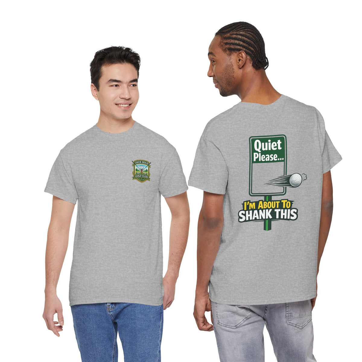 Quiet Please I'm About to Shank This Golf Ball T-Shirt | Golf Humor