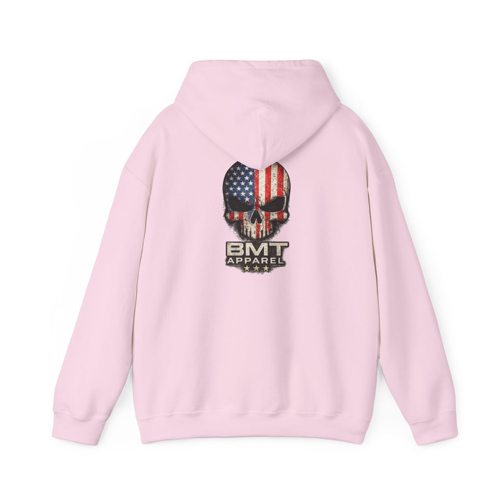 American Flag Skull Hoodie | BMT Apparel patriotic skull sweatshirt