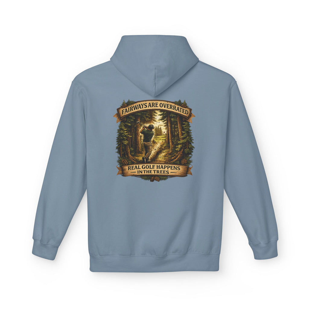 Fairways are Overrated Illustration Hoodie | 'Fairways Are Overrated' Woodland Golf Design
