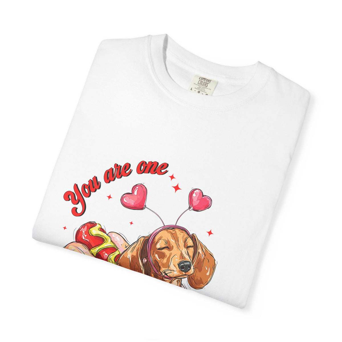 You Are One Hot Dog T-Shirt — Cute Dachshund Valentine Graphic Tee