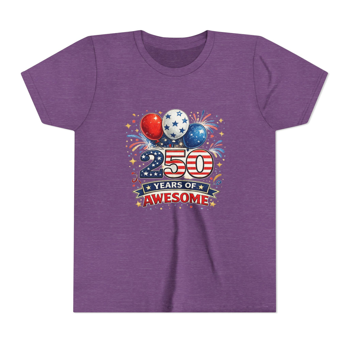 250 Years of Awesome Youth Tee | Patriotic Birthday Independence Day