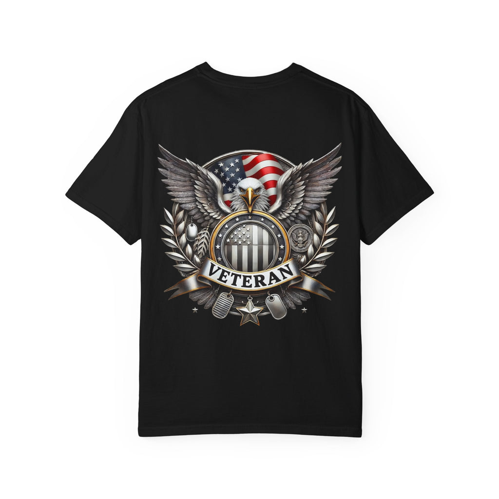 American Flag Eagle Veteran T-shirt | Military Emblem Tee
