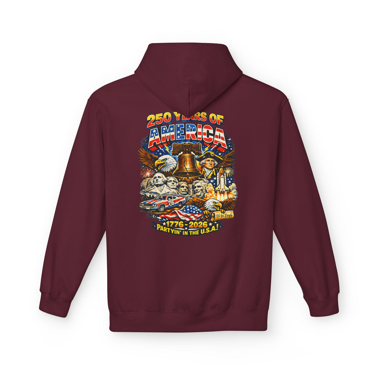 250 Years of America Hoodie | 1776-2026 Patriotic Liberty Bell Graphic