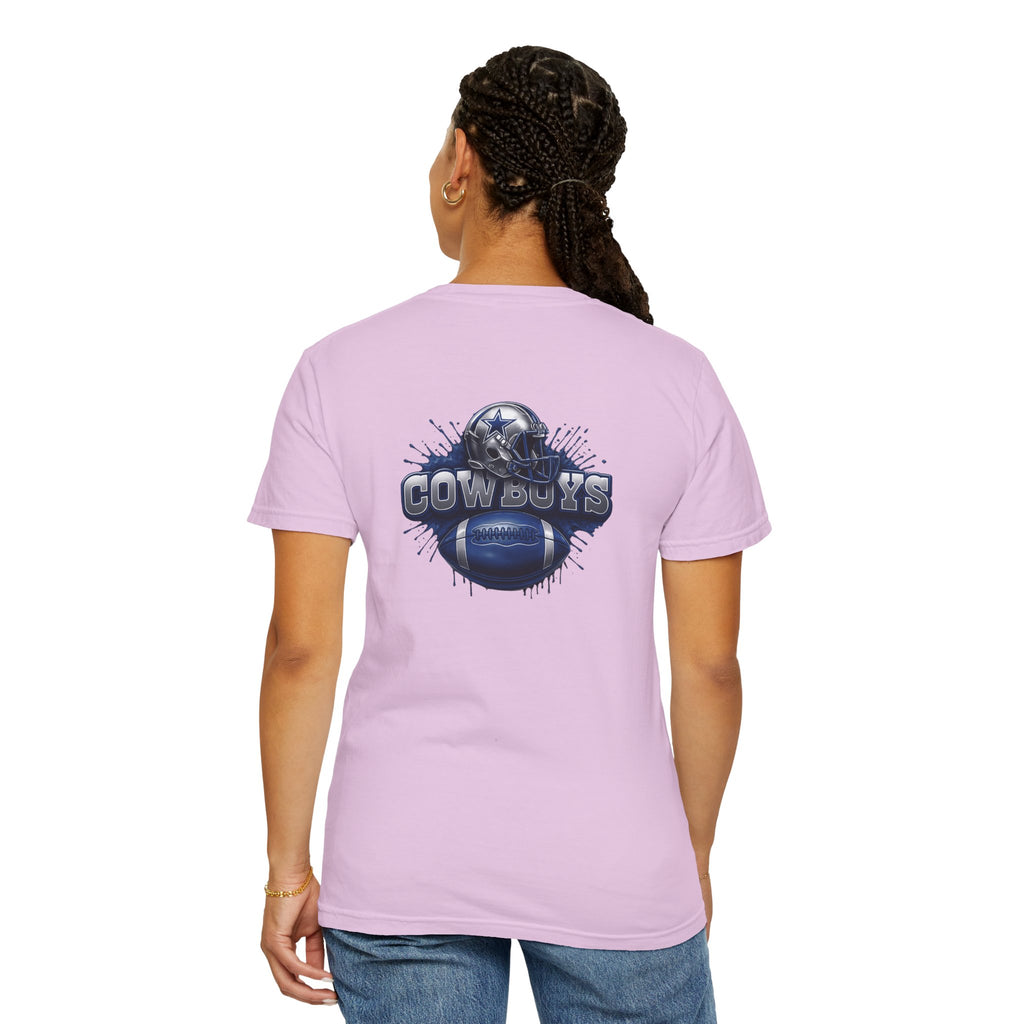 Dallas Cowboys Football T-Shirt — Team Helmet & Ball Logo Tee