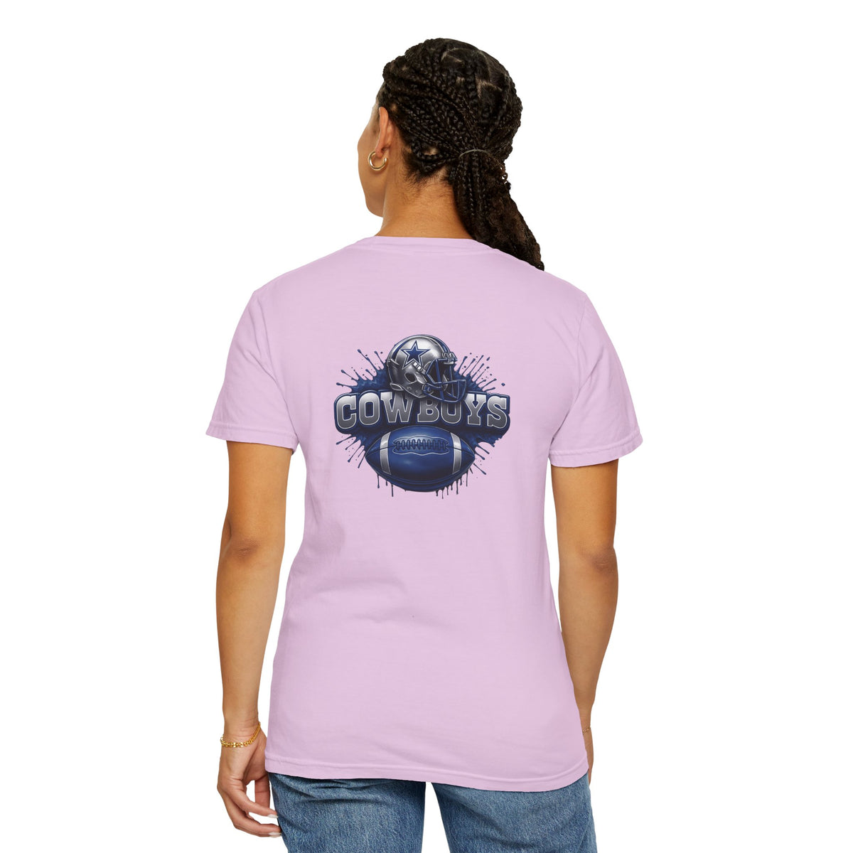 Dallas Cowboys Football T-Shirt — Team Helmet & Ball Logo Tee