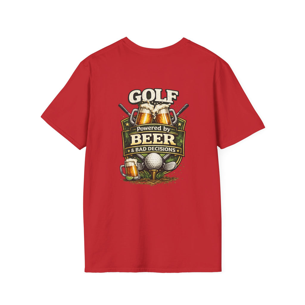 Golf Powered by Beer T-Shirt | Beer Golf Graphic Tee