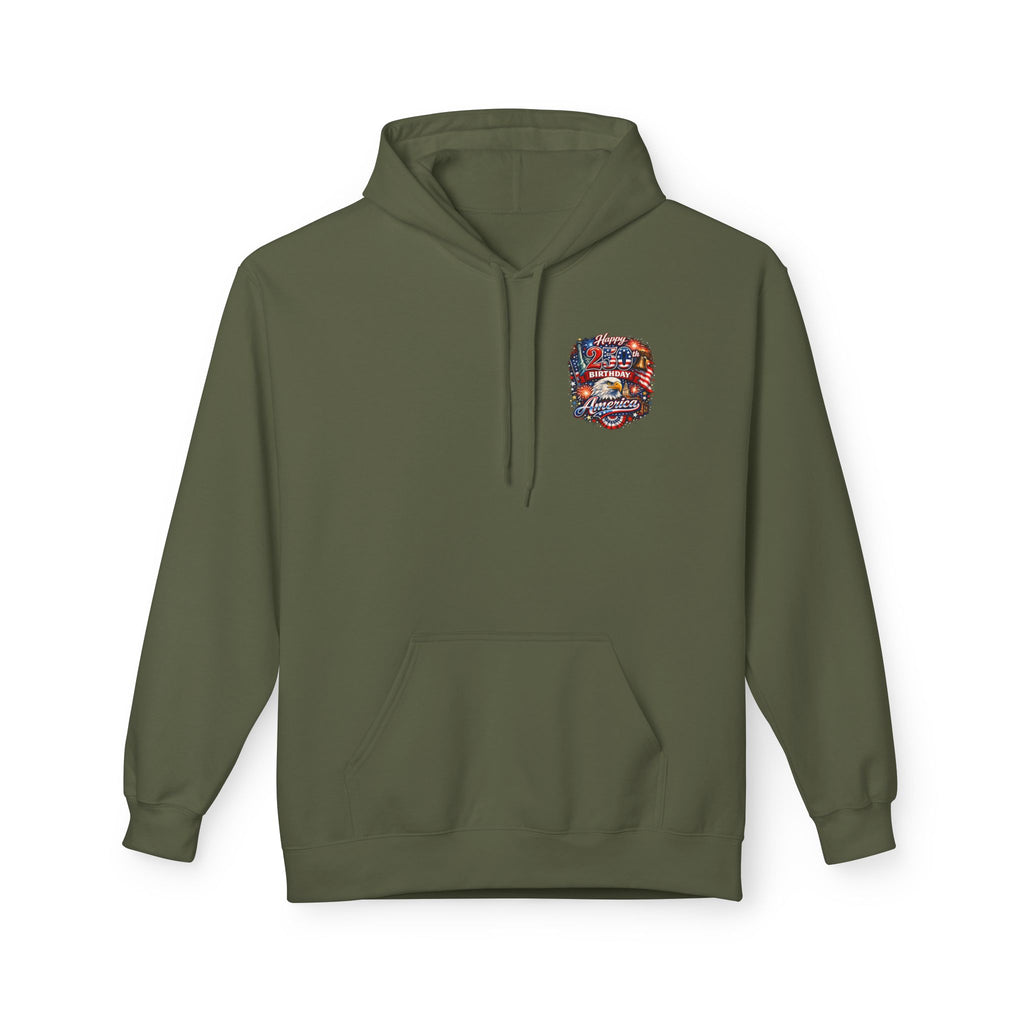 Land of the Free Because of the Brave Hoodie | American Flag Soldiers