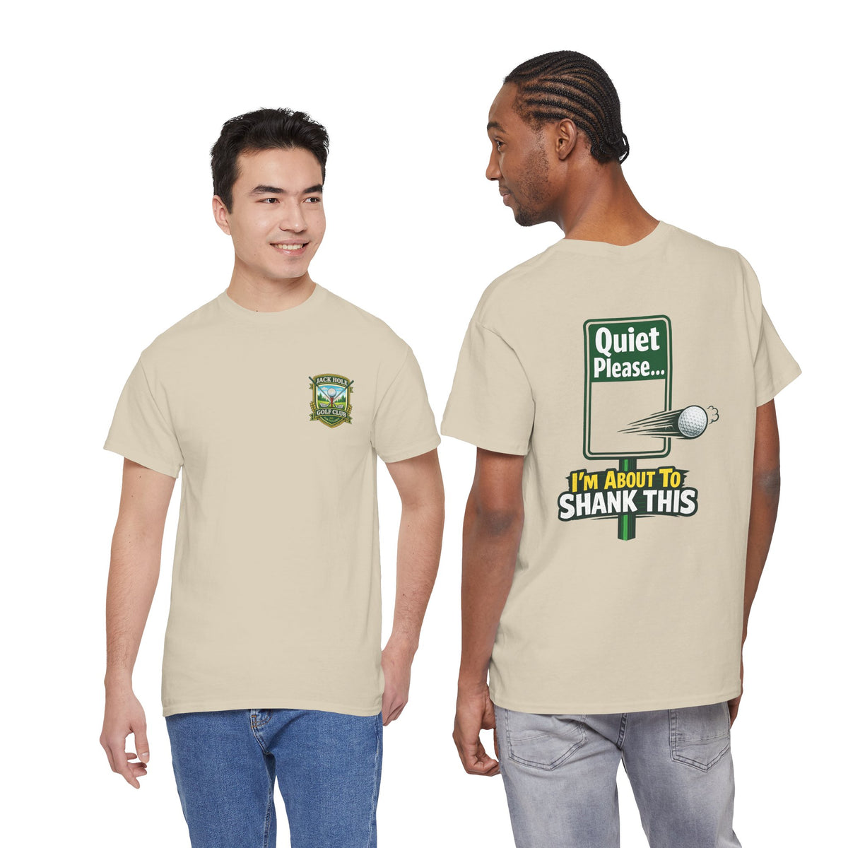 Quiet Please I'm About to Shank This Golf Ball T-Shirt | Golf Humor