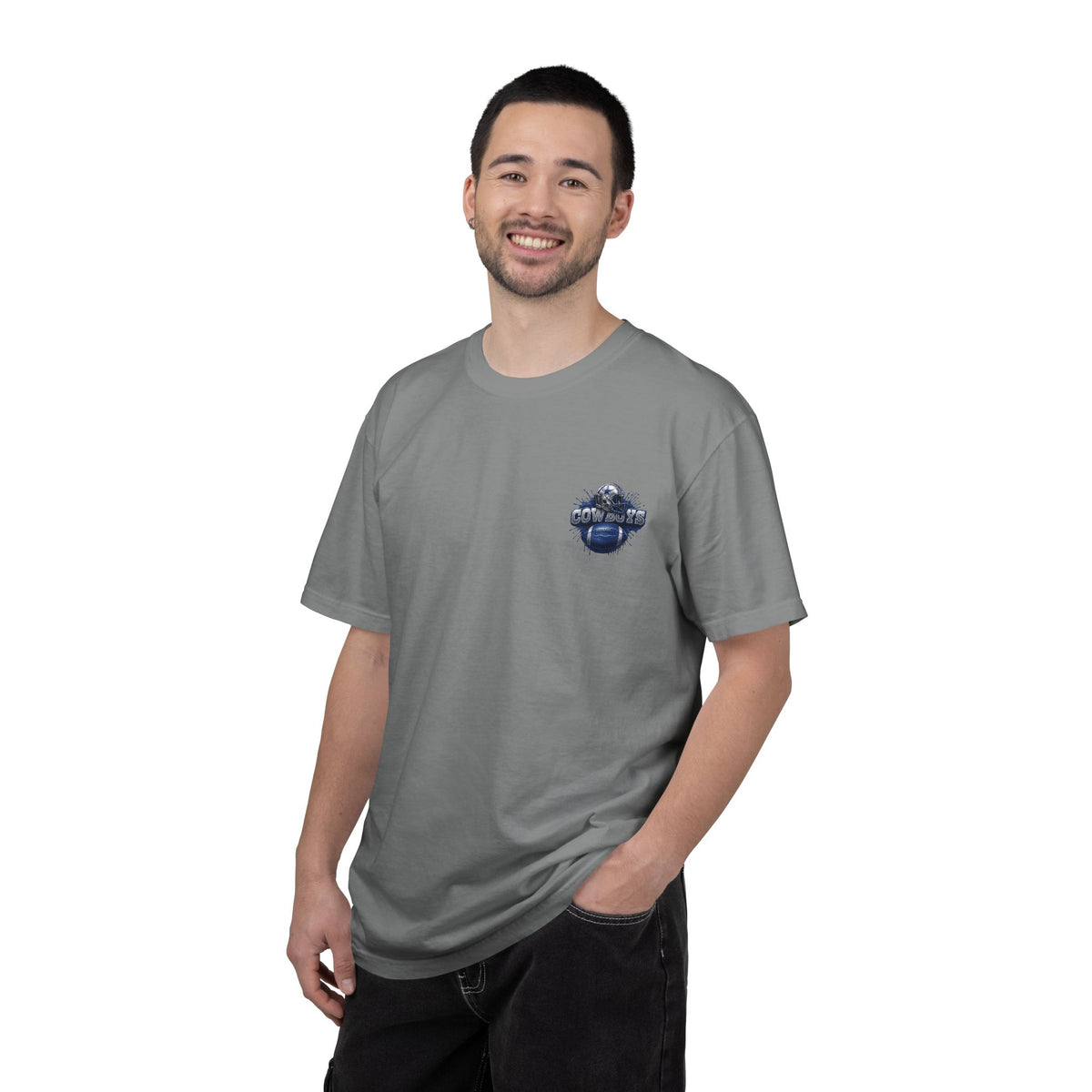 Dallas Cowboys Football T-Shirt — Team Helmet & Ball Logo Tee