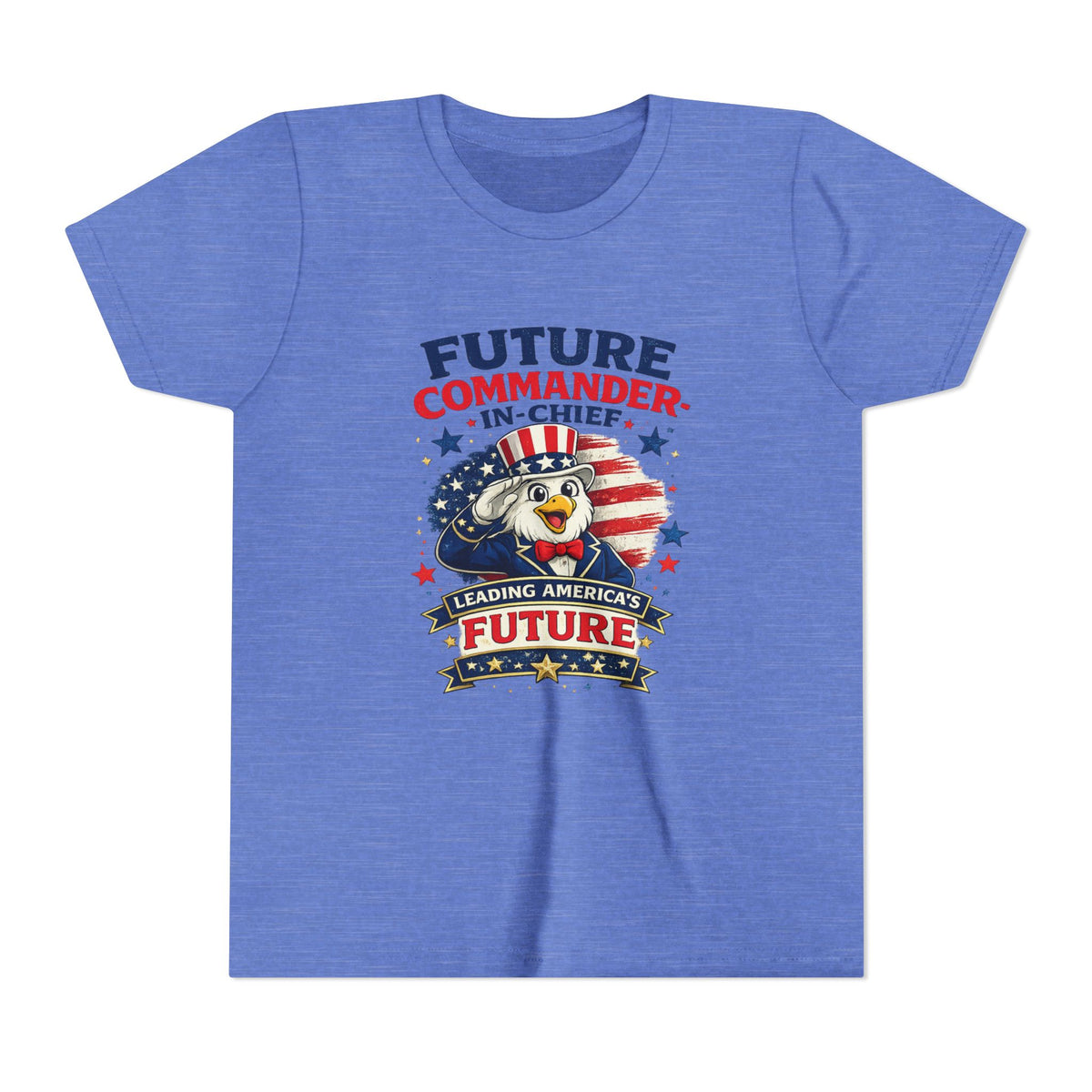 Future Commander in Chief Youth Tee | Patriotic Eagle, USA Stars Stripes