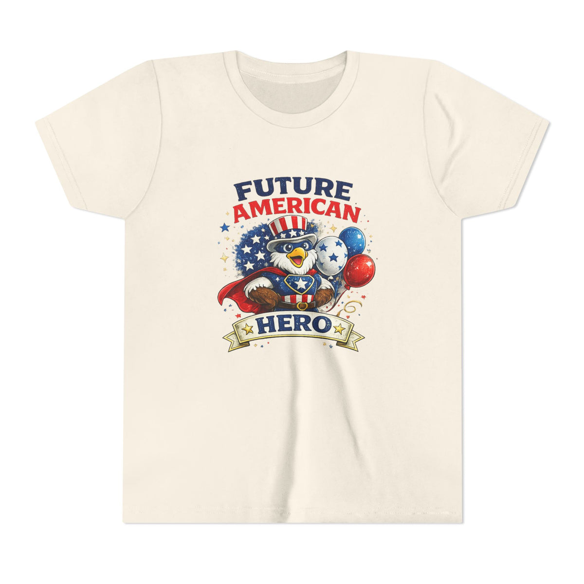Future American Hero Youth Tee | Patriotic Eagle, Stars & Balloons
