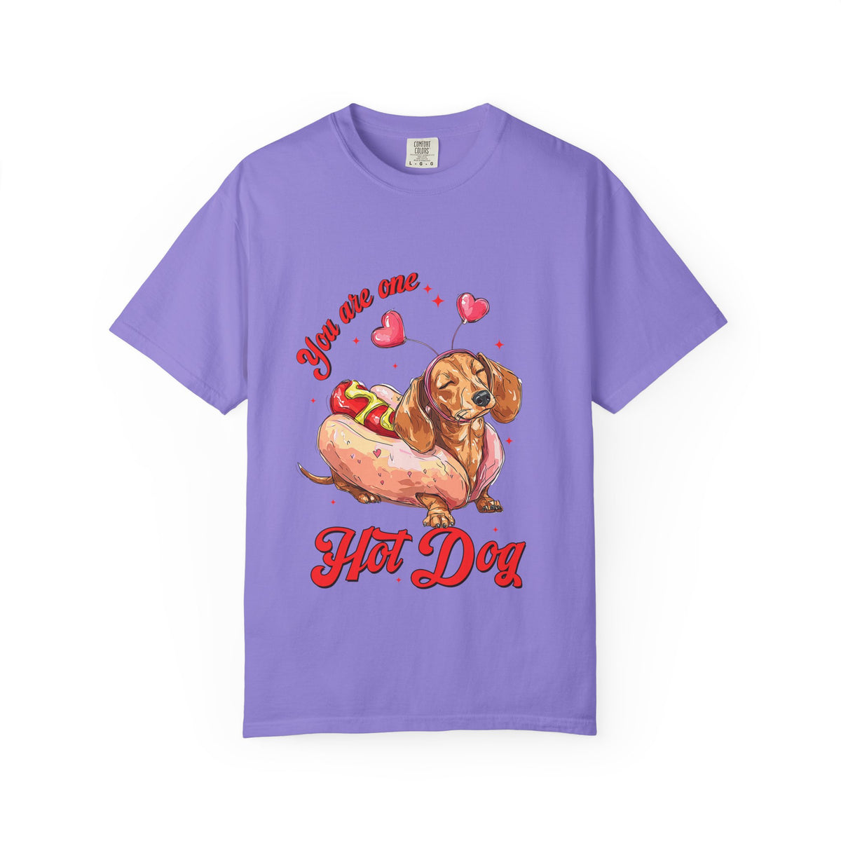 You Are One Hot Dog T-Shirt — Cute Dachshund Valentine Graphic Tee