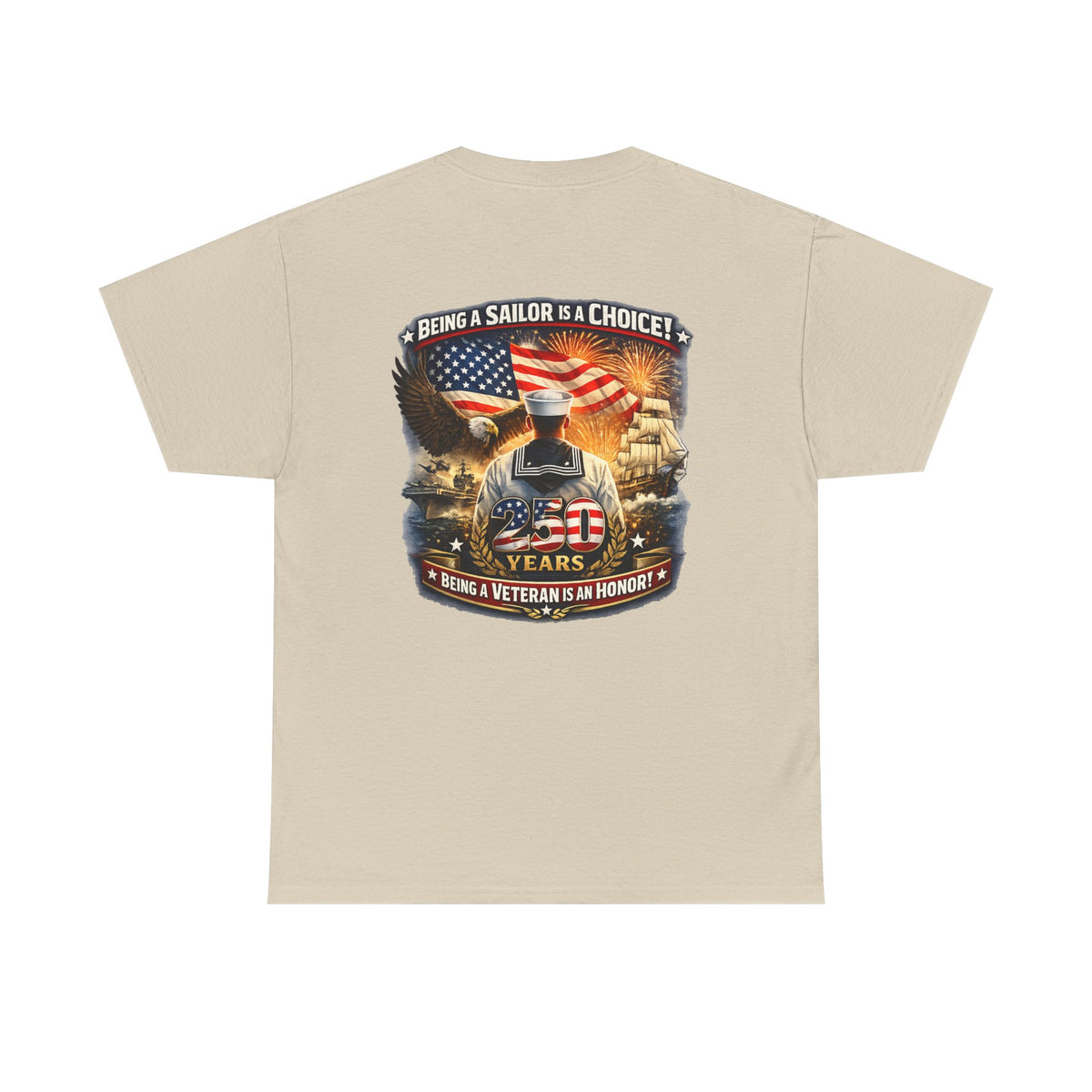 Being a Sailor Is a Choice Graphic Tee | US Navy Veteran Flag Eagle Design
