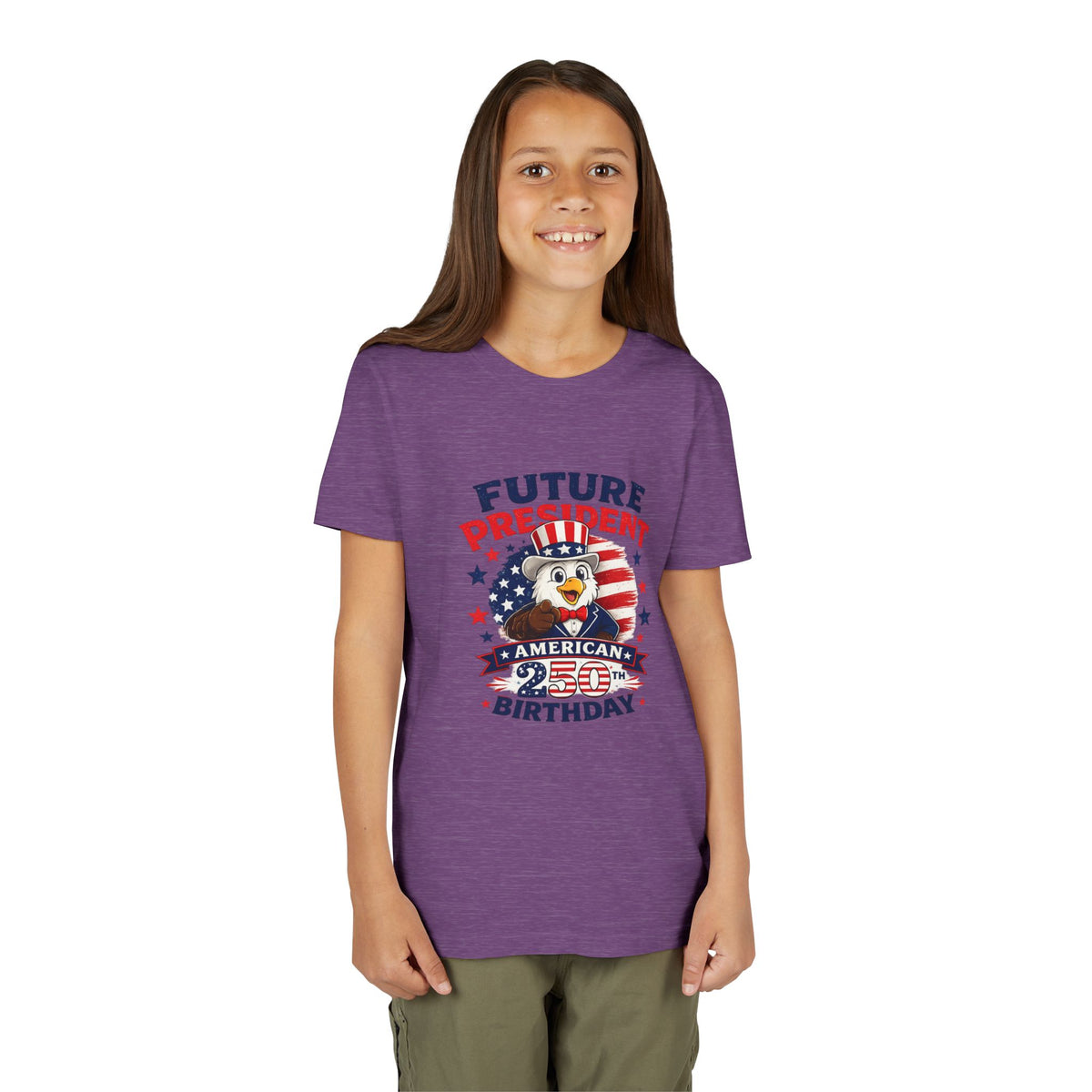 Future President Eagle Youth Tee | American 250th Birthday Patriotic Shirt