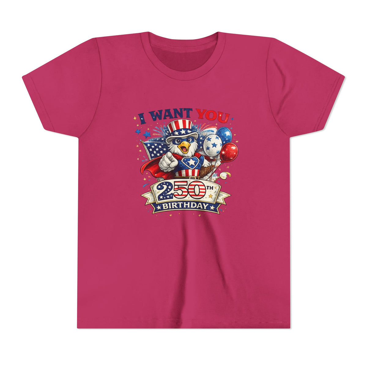 I Want You Eagle 250th Birthday Youth Tee | Patriotic Independence Day