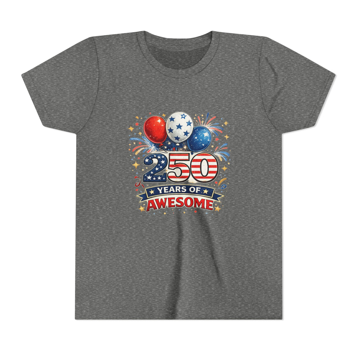 250 Years of Awesome Youth Tee | Patriotic Birthday Independence Day