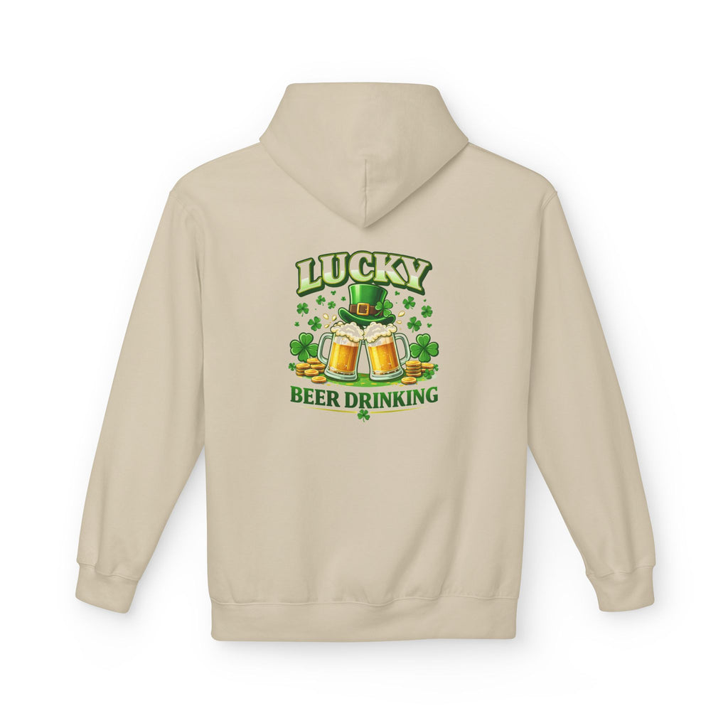 Hoodie — "Lucky Beer Drinking" St. Patrick's Day Shamrock Sweatshirt