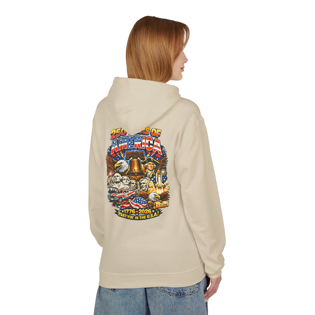 250 Years of America Hoodie | 1776-2026 Patriotic Liberty Bell Graphic