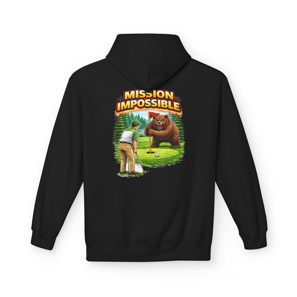 Mission Impossible Bear Golf Hoodie | Humorous Golf Illustration
