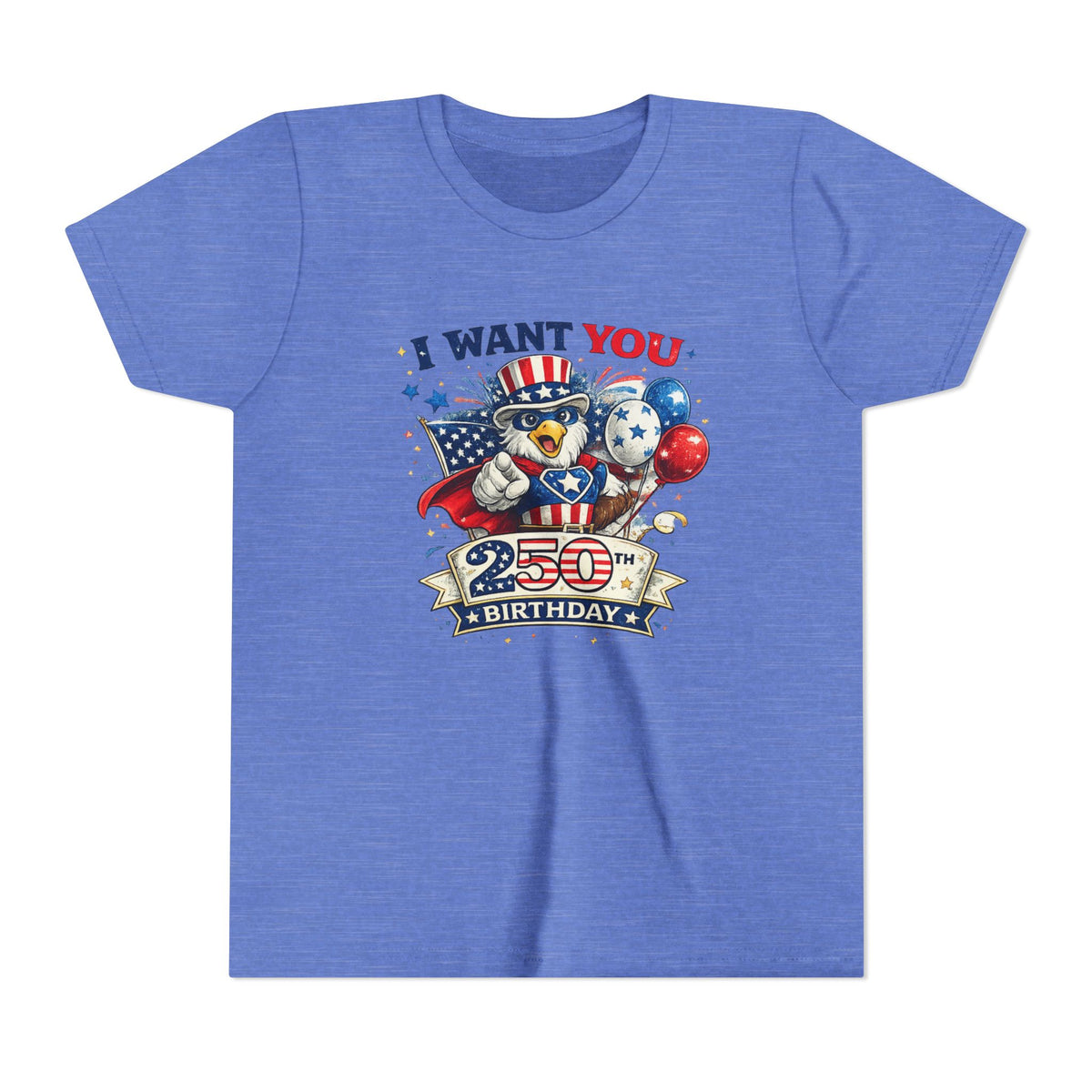 I Want You Eagle 250th Birthday Youth Tee | Patriotic Independence Day
