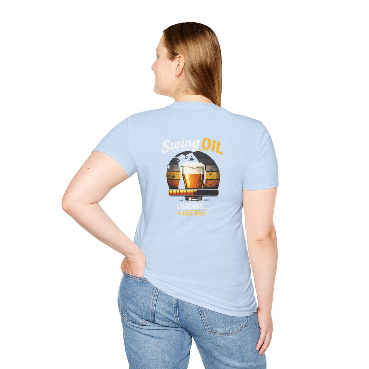 Swing Oil Company T-Shirt | Vintage Brewery Logo, Beer Glass Illustration