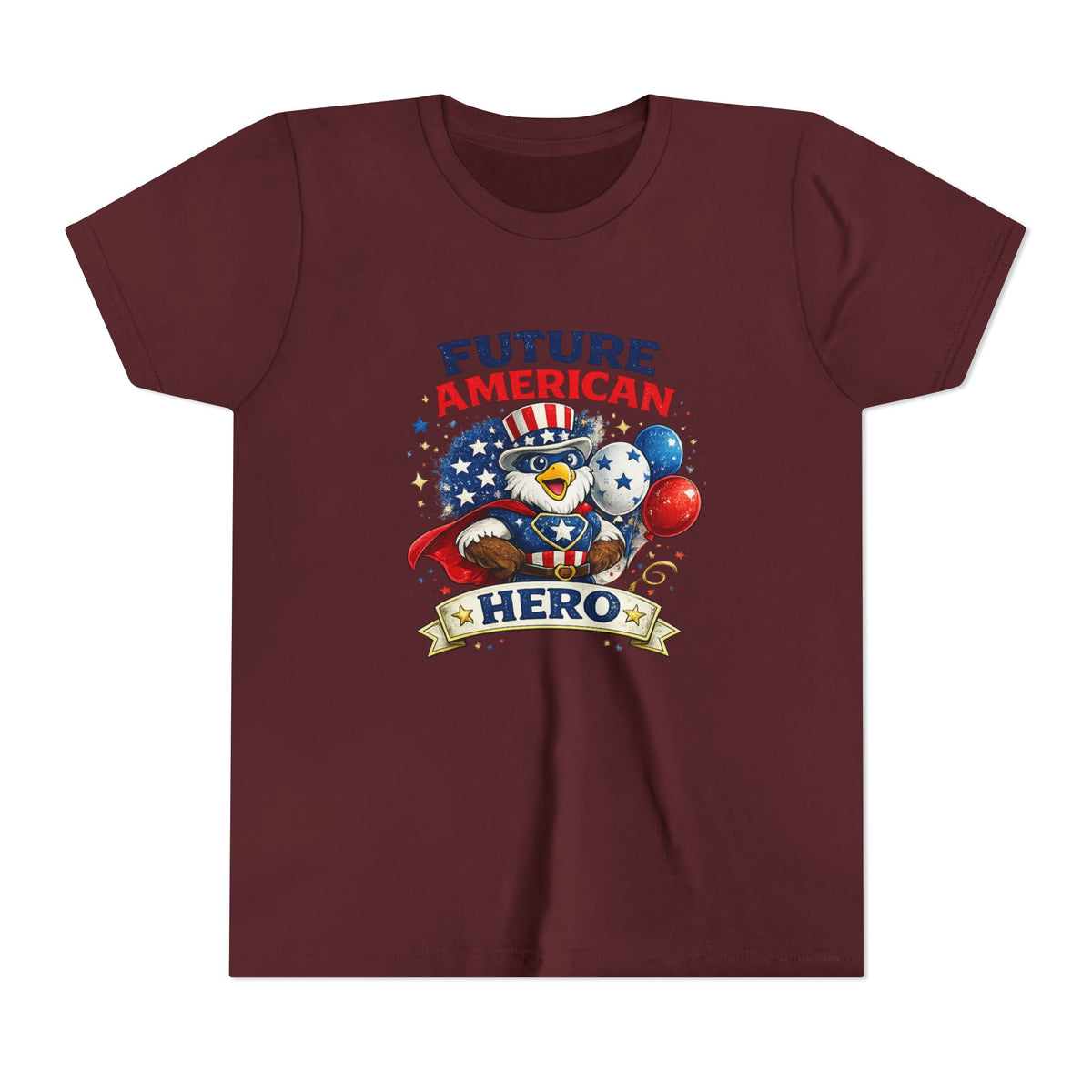 Future American Hero Youth Tee | Patriotic Eagle, Stars & Balloons