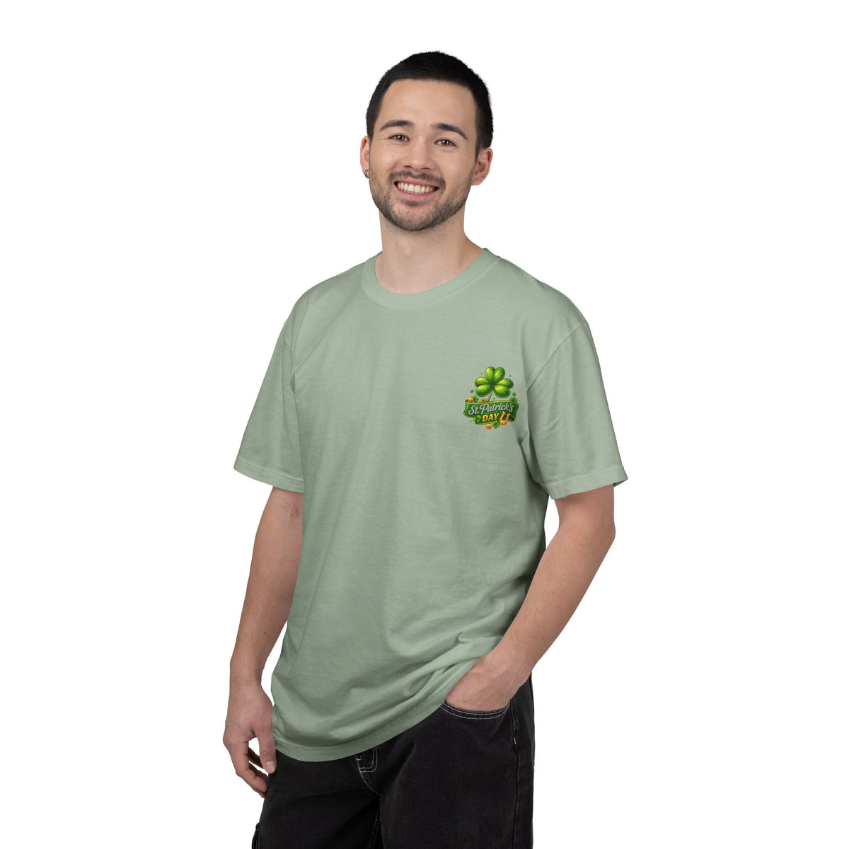 I Drink Therefore I Am Doberman St. Patrick's T-Shirt | Irish Shamrock Beer Tee