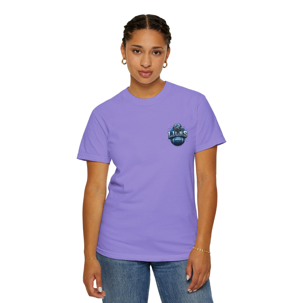 Football Graphic T-Shirt — Helmet & Ball Back Print