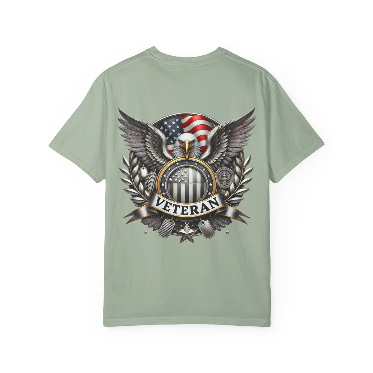 American Flag Eagle Veteran T-shirt | Military Emblem Tee