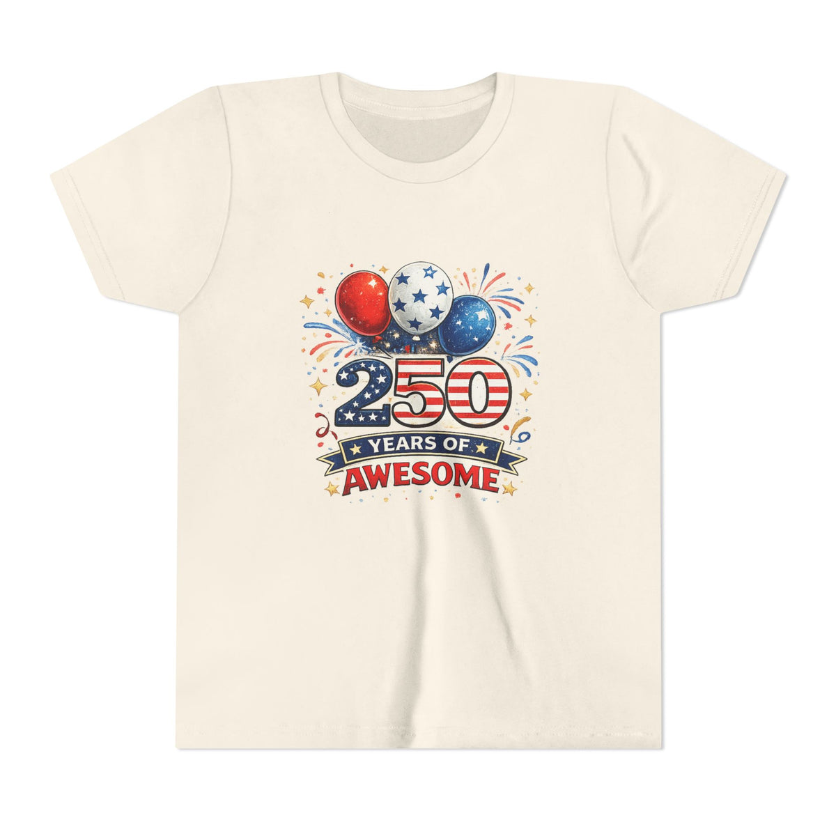 250 Years of Awesome Youth Tee | Patriotic Birthday Independence Day