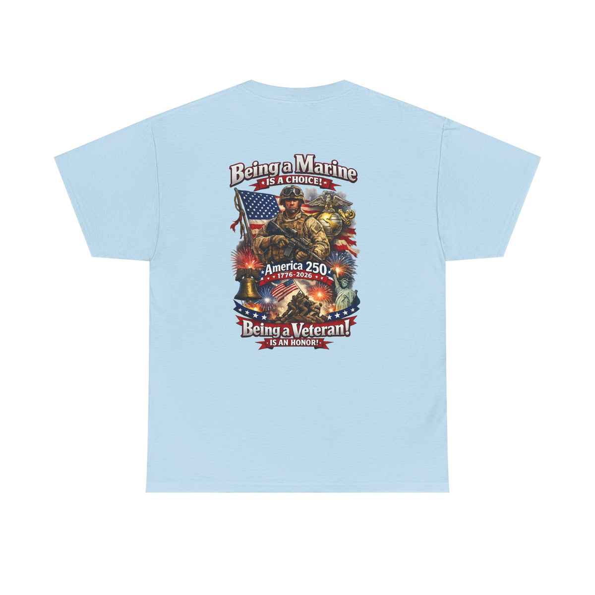 Being a Marine Veteran T-Shirt | Patriotic American Flag Military Tee