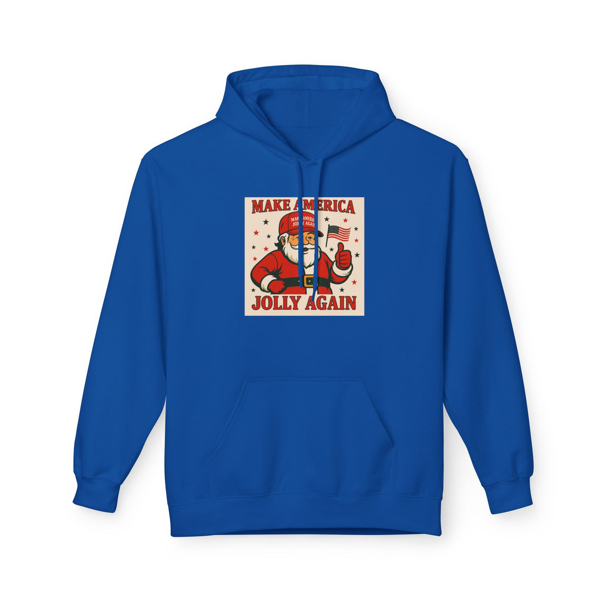 Make America Jolly Again Hoodie — Retro Santa Christmas Pullover