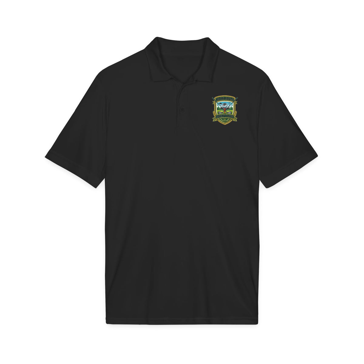 Shoreline Crest Logo Polo | Embroidered Golf Club Crest