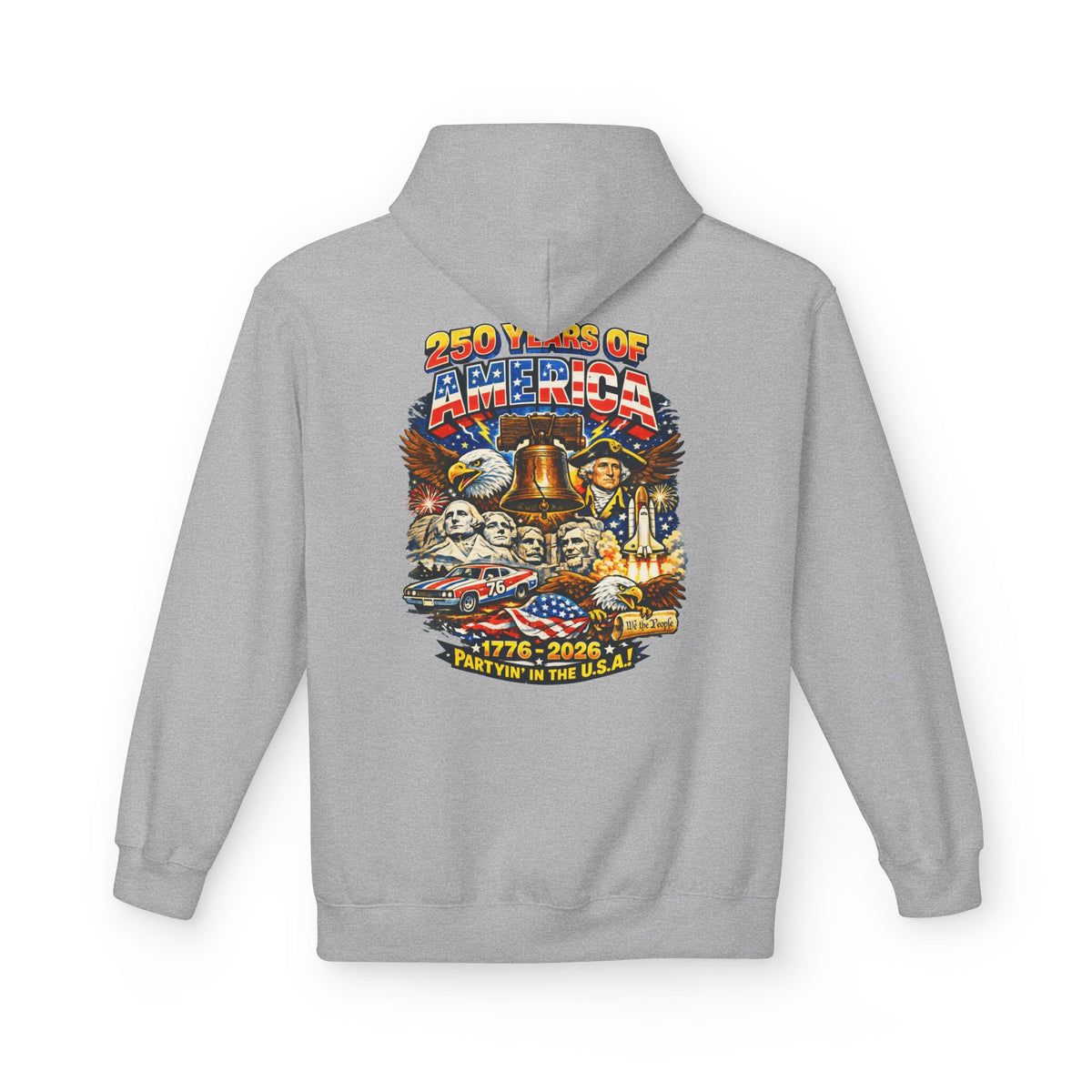 250 Years of America Hoodie | 1776-2026 Patriotic Liberty Bell Graphic