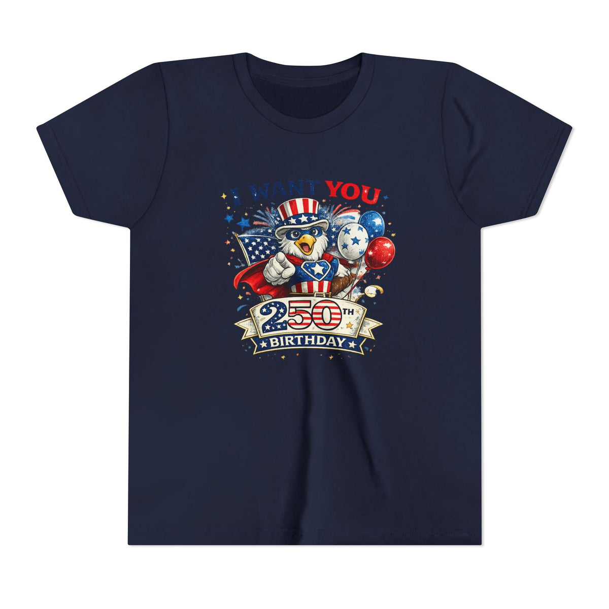 I Want You Eagle 250th Birthday Youth Tee | Patriotic Independence Day