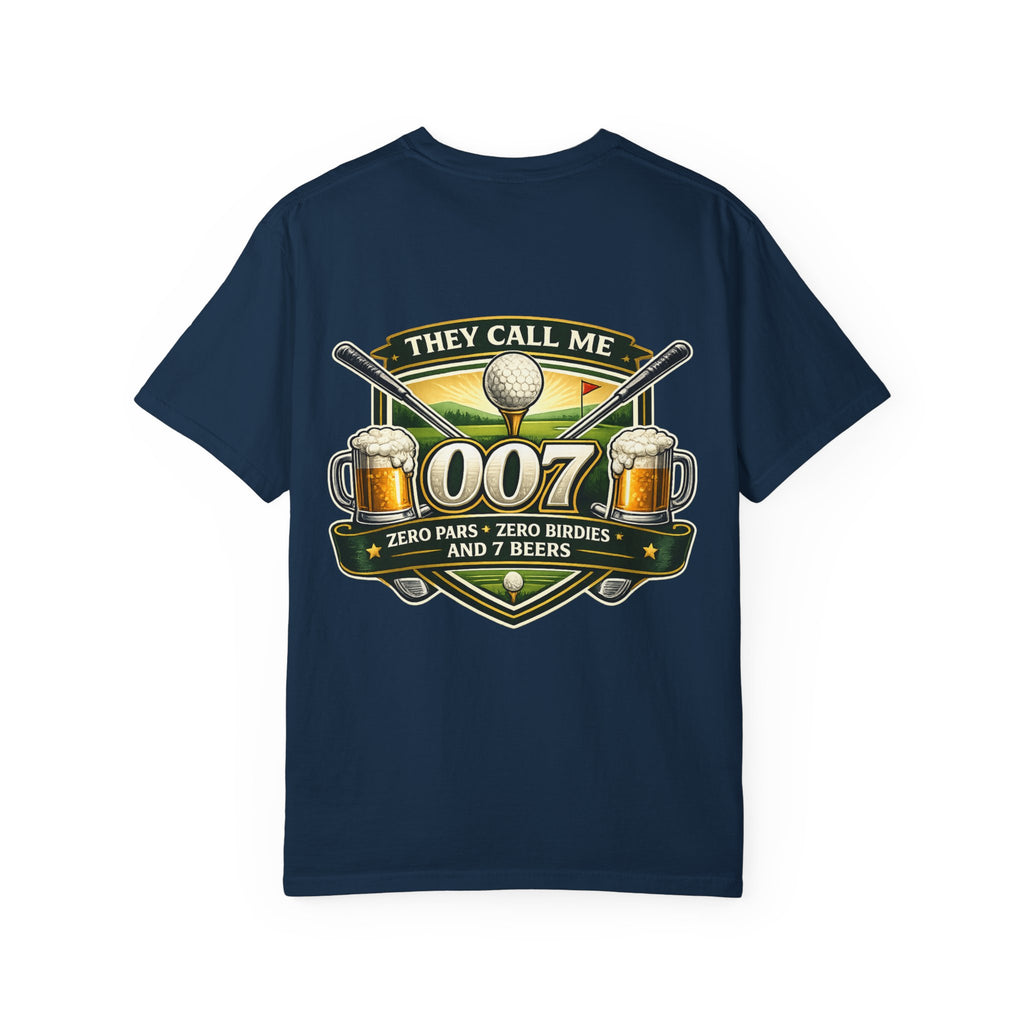 Golf They Call Me 007 T-Shirt — Funny Golfing Shirt with Beer Graphic