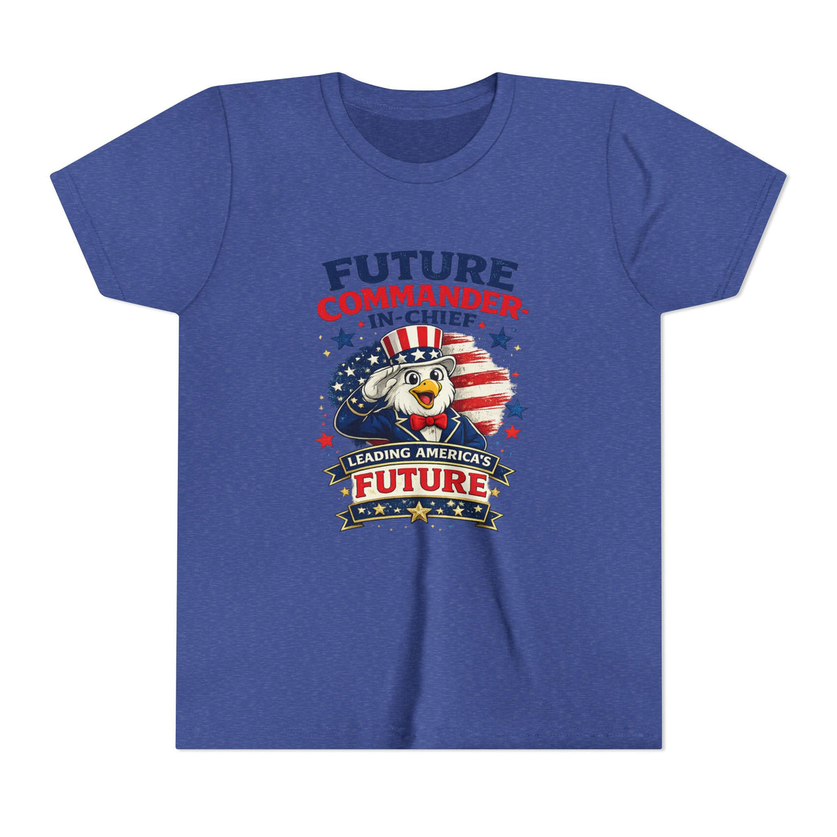 Future Commander in Chief Youth Tee | Patriotic Eagle, USA Stars Stripes