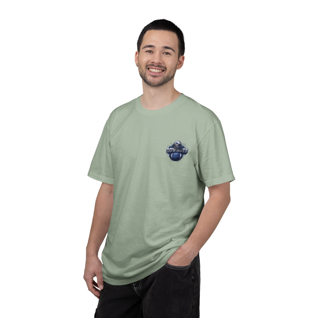 Dallas Cowboys Football T-Shirt — Team Helmet & Ball Logo Tee