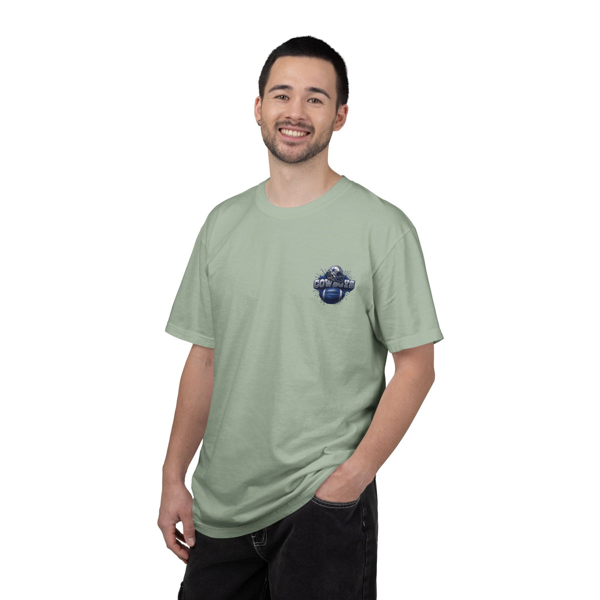 Dallas Cowboys Football T-Shirt — Team Helmet & Ball Logo Tee