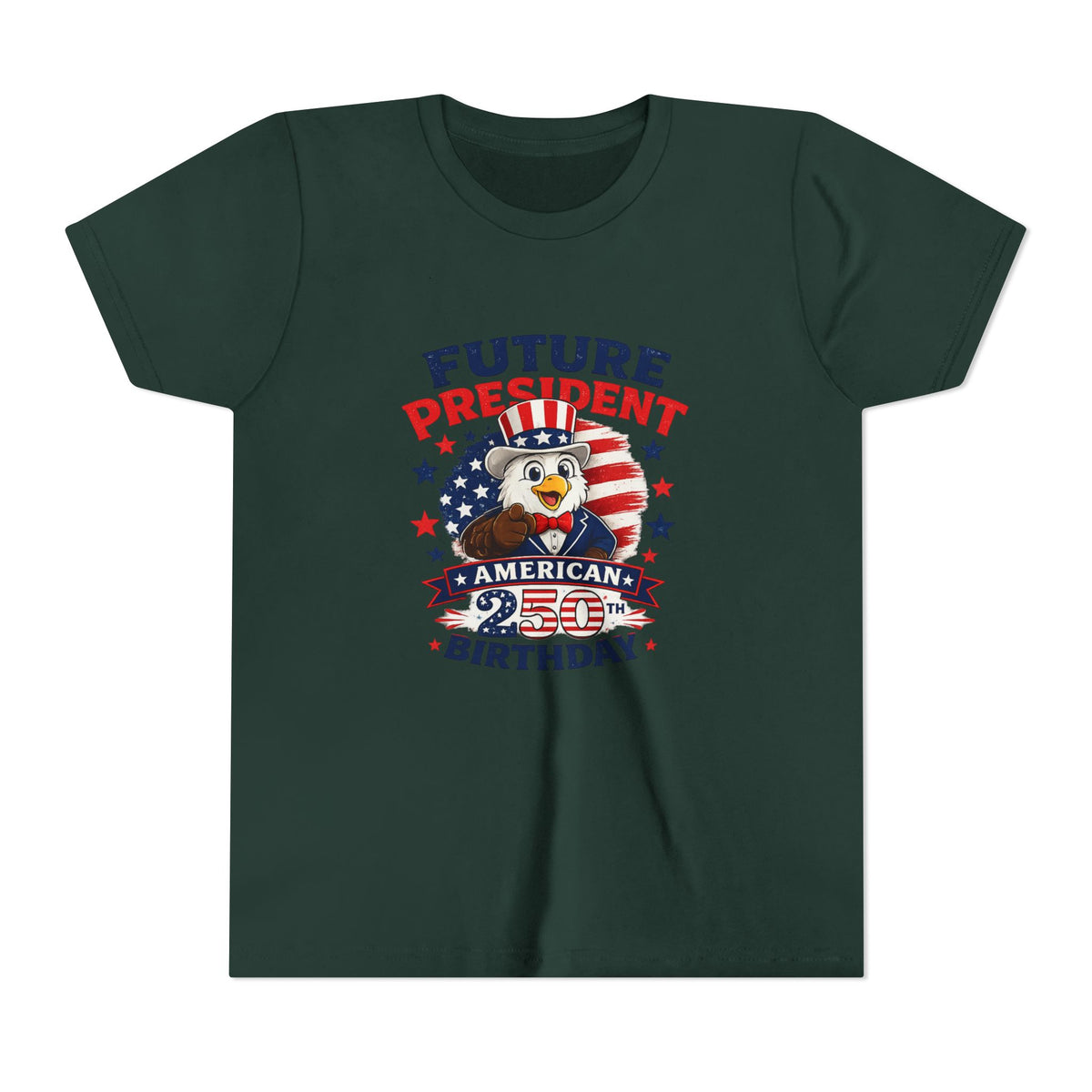 Future President Eagle Youth Tee | American 250th Birthday Patriotic Shirt
