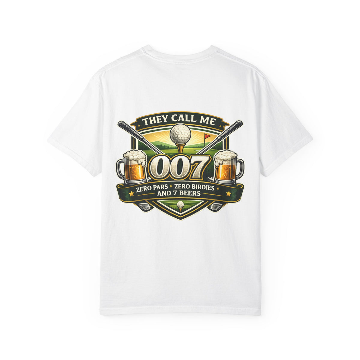 Golf They Call Me 007 T-Shirt — Funny Golfing Shirt with Beer Graphic
