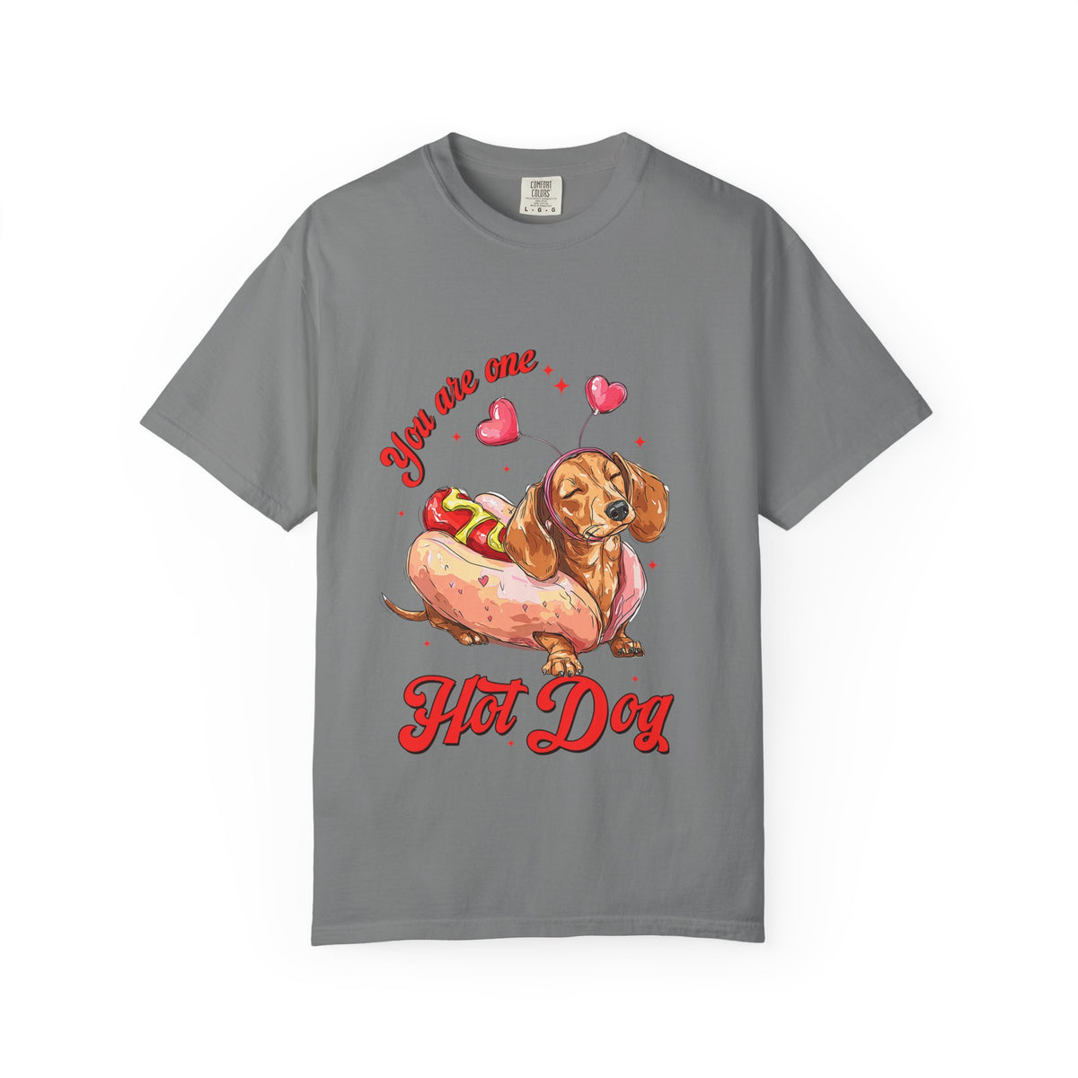 You Are One Hot Dog T-Shirt — Cute Dachshund Valentine Graphic Tee