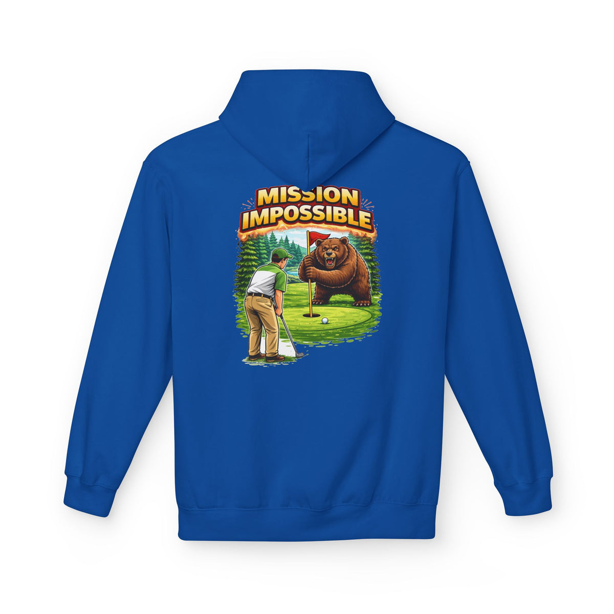 Mission Impossible Bear Golf Hoodie | Humorous Golf Illustration