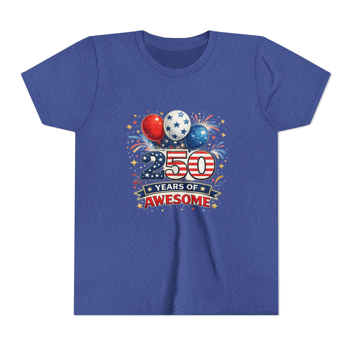 250 Years of Awesome Youth Tee | Patriotic Birthday Independence Day