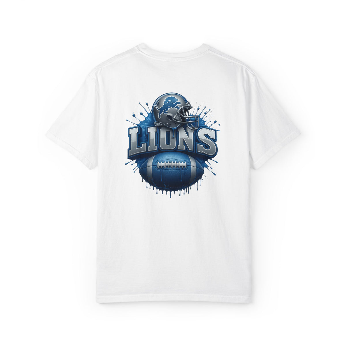 Football Graphic T-Shirt — Helmet & Ball Back Print