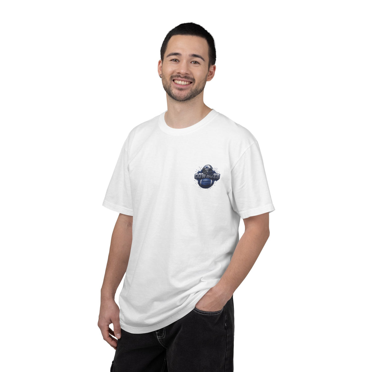 Dallas Cowboys Football T-Shirt — Team Helmet & Ball Logo Tee