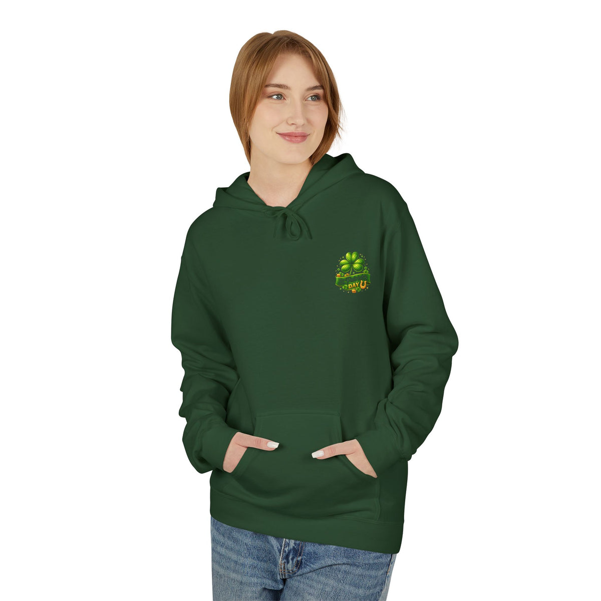 Hoodie — "Lucky Beer Drinking" St. Patrick's Day Shamrock Sweatshirt