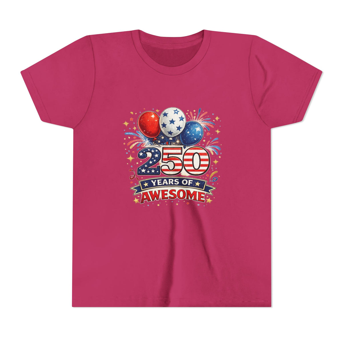 250 Years of Awesome Youth Tee | Patriotic Birthday Independence Day