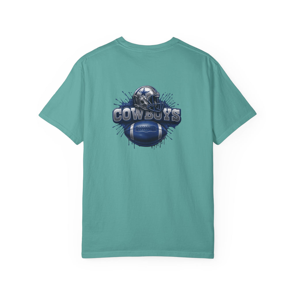 Dallas Cowboys Football T-Shirt — Team Helmet & Ball Logo Tee