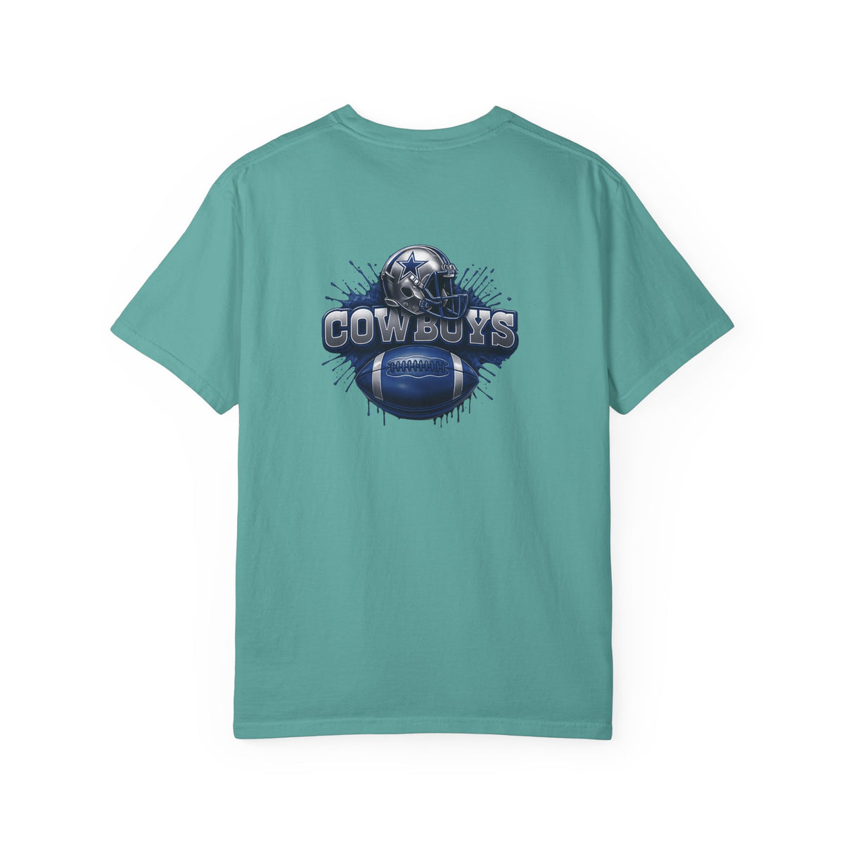 Dallas Cowboys Football T-Shirt — Team Helmet & Ball Logo Tee